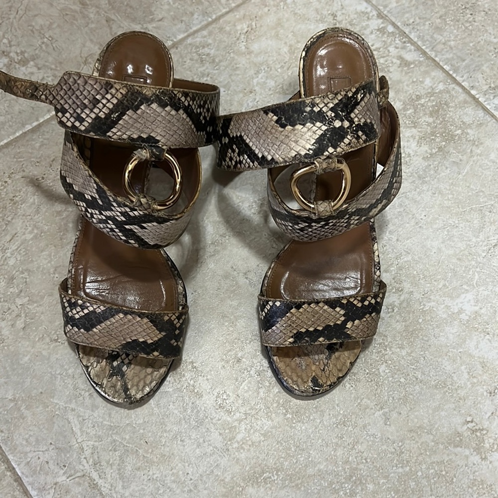 Aquazurra snake skin sandal